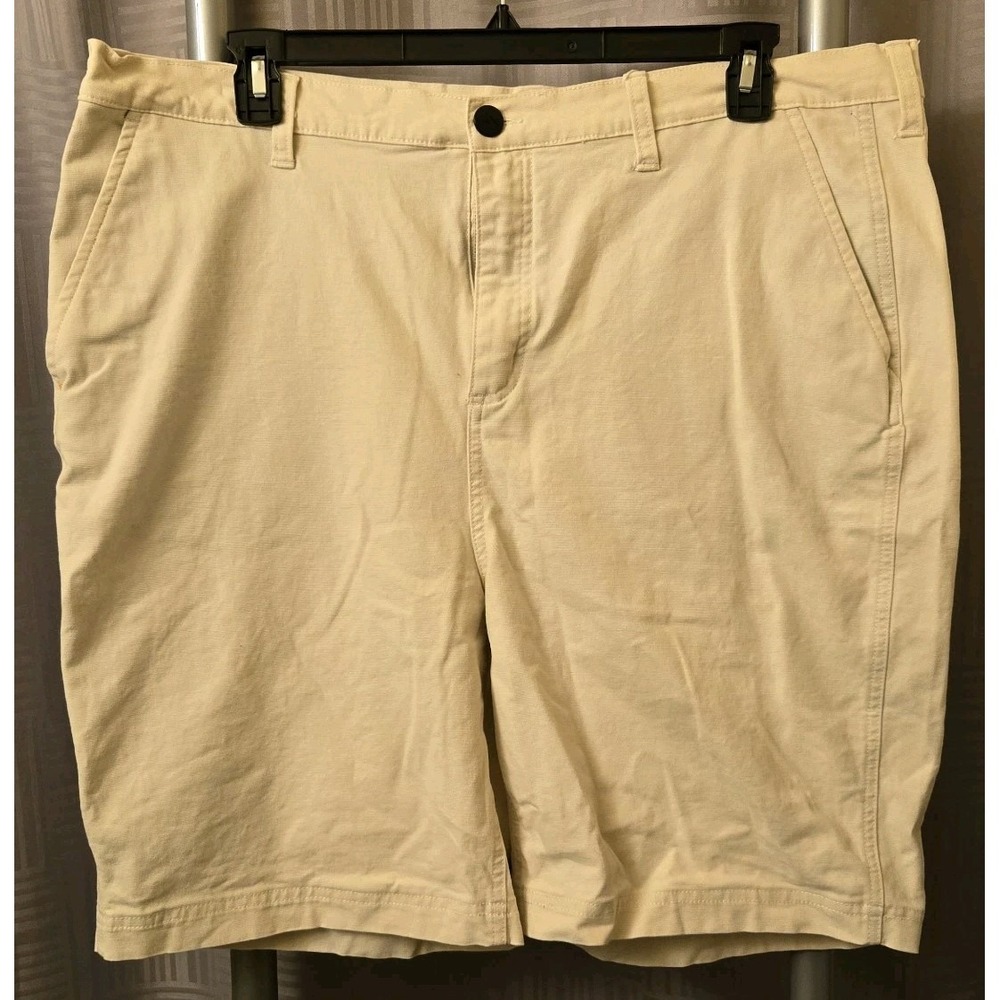 Men's CAT Caterpillar 40‎ Cream Cargo Work Shorts Utility Stretch Canvas 40x9
